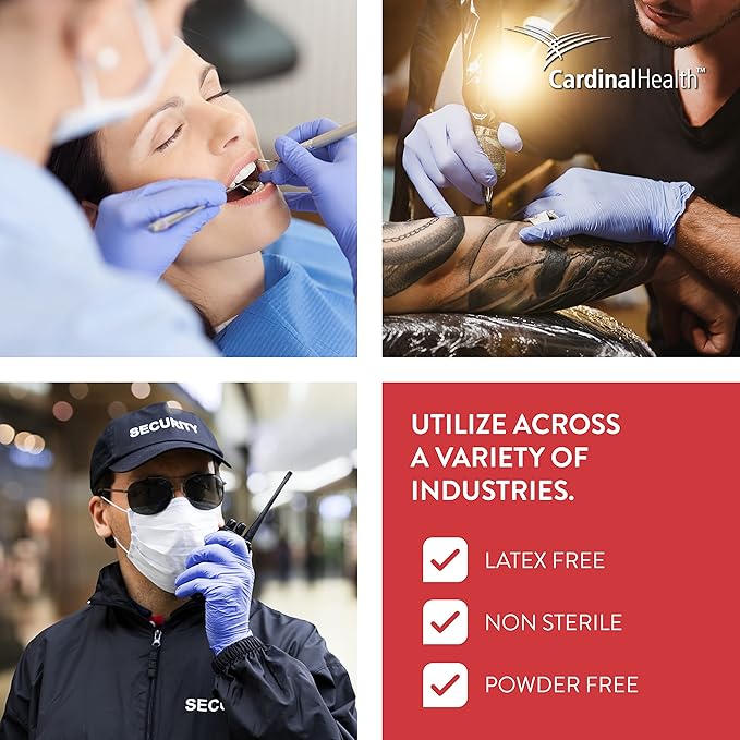 Cardinal Flexal Nitrile Exam Gloves - Powder-Free, Latex-Free 200/Box Cardinal Flexal Nitrile Exam Gloves - Powder-Free, Latex-Free 200/Box